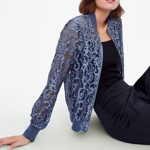 Zara Lace Bomber Jacket